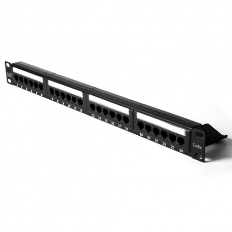 PATCH PANEL CAT5E 24 PORTAS SEM GUIA MOD LA-P524 PLUSCABLE