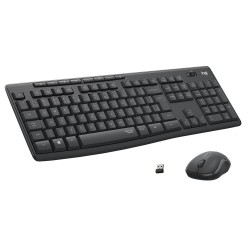 TECLADO+MOUSE LOGITECH S/ FIO MK295 PRETO