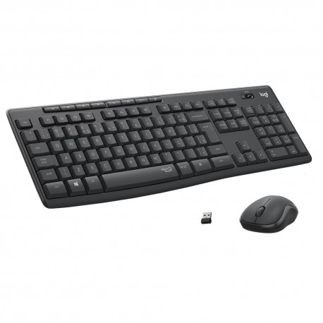 TECLADO+MOUSE LOGITECH S/ FIO MK295 PRETO