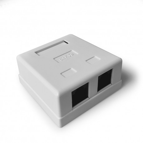 CAIXA DE SOBREPOR CAT5E 02 PORTAS LA-CS52 PLUSCABLE