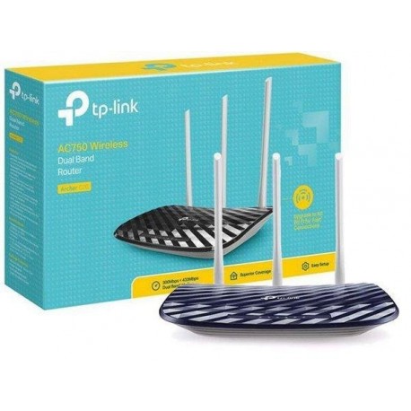 ROTEADOR TP-LINK WIRELESS 750 MBPS 3 ANTENAS MOD ARCHER C20