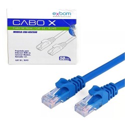 CABO REDE C/ CONECTOR RJ45 50M EXBOM MOD CBX-N5C500