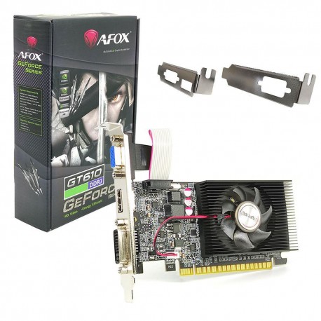 PLACA VÍDEO 1GB PCI EXPRESS AFOX GT 610 DDR3 GEFORCE