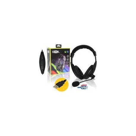 FONE OUVIDO C/ MICROFONE USB DEX MOD DF-57 PRETO