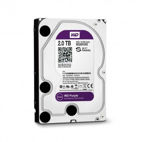 HD SATA 2000GB WD PURPLE 5400 RPM