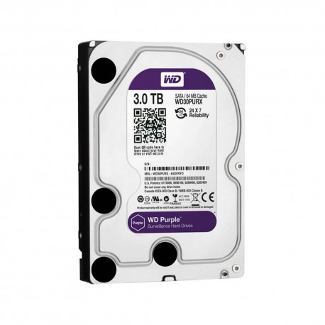HD SATA 3000GB WD PURPLE 5400 RPM 