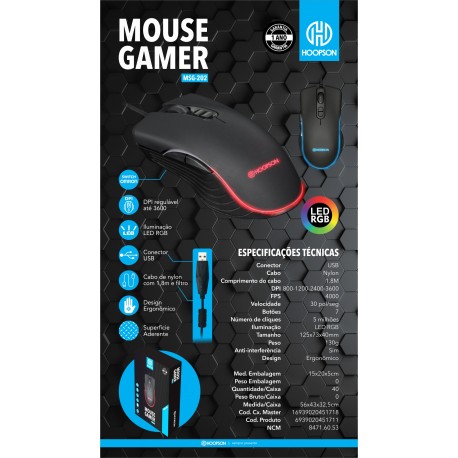 MOUSE GAMER USB HOOPSON MOD MSG-202
