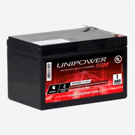 BATERIA P/ NOBREAK UNIPOWER 12V 12AH MOD UP12120