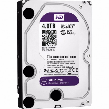 HD SATA 4000GB WD PURPLE 5400 RPM 