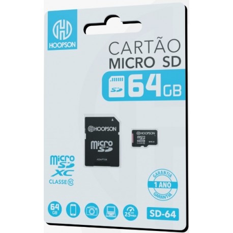 MICRO SD 64GB HOOPSON CLASSE 10 MOD SD-64