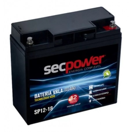 BATERIA P/ NOBREAK SECPOWER 12V 18AH MOD SP12-18