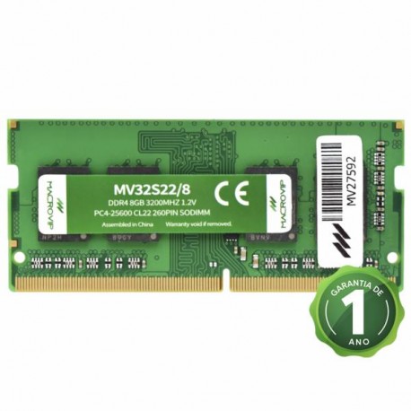 MEMÓRIA P/ NOTEBOOK DDR4 8GB 3200 MACROVIP