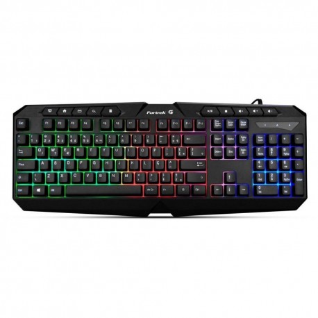 TECLADO FORTREK USB GAMER SPIDER BLACK RGB MOD 75853