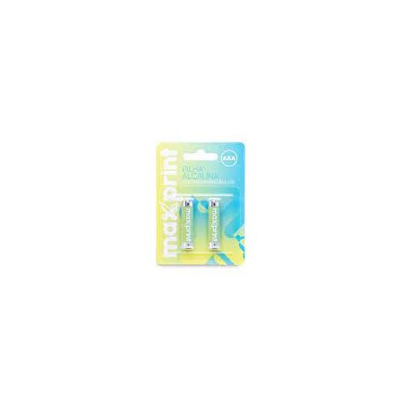 PACK C/ 2 PILHAS AAA ALCALINA 1.5V MAXPRINT MOD 756358