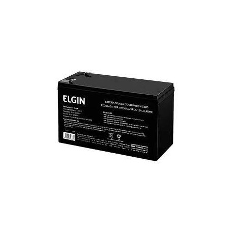 BATERIA P/ ALARME ELGIN ALARF1 12V 7AH MOD 82315