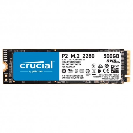 HD SSD 500GB M.2 NVME CRUCIAL P2