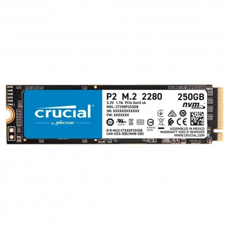 HD SSD 250GB M.2 NVME CRUCIAL P2