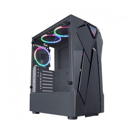 GABINETE GAMER K-MEX REACTOR I CG-01KF S/ FONTE