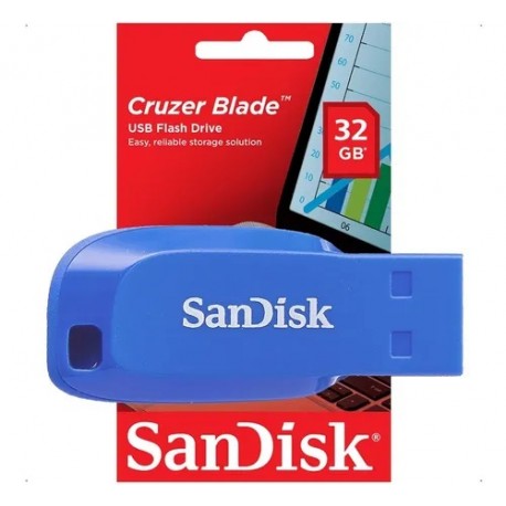 PEN DRIVE 32GB 2.0 SANDISK SDCZ50C AZUL