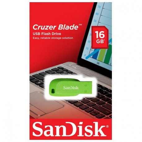 PEN DRIVE 16GB 2.0 SANDISK SDCZ50C VERDE