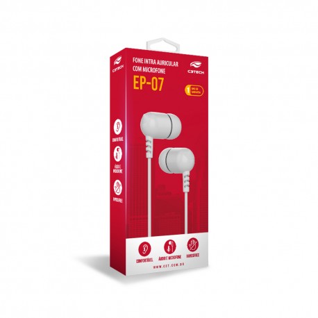 FONE DE OUVIDO INTRA C3TECH MOD EP-07WH