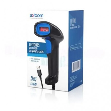 LEITOR CÓDIGO BARRAS USB EXBOM MOD LCB-150