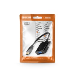 ADAPTADOR HDMI M / VGA F PLUSCABLE ADP-HDMIVGA10BK