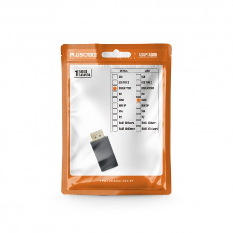 ADAPTADOR DISPLAYPORT M / HDMI F PLUSCABLE ADP-DPHDMI10BK