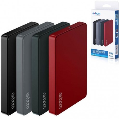 GAVETA EXTERNA USB 2.0 HD 2,5 SATA EXBOM MODCGHD-20B