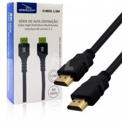 CABO VÍDEO HDMI/HDMI 1.5M 8K GRASEP
