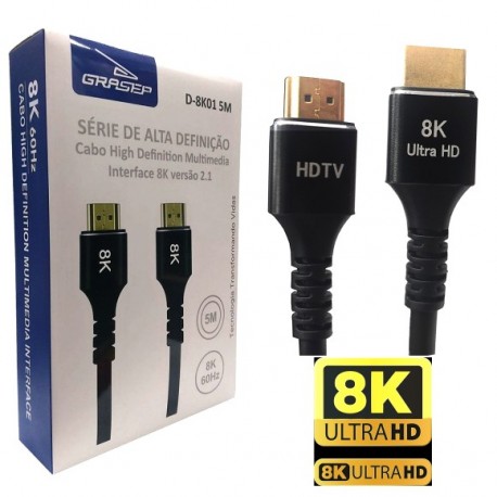 CABO VÍDEO HDMI/HDMI 5M 8K GRASEP