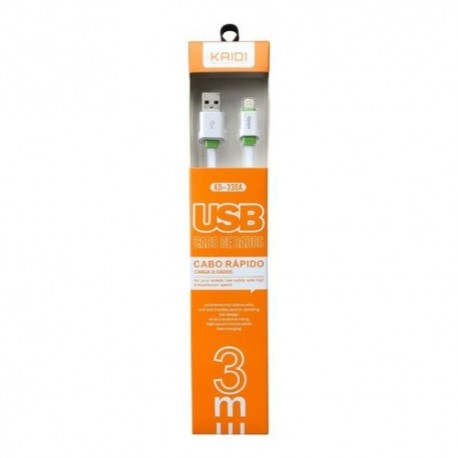 CABO USB 2.0 LIGHTNING KAIDI 3M MOD KD-330A