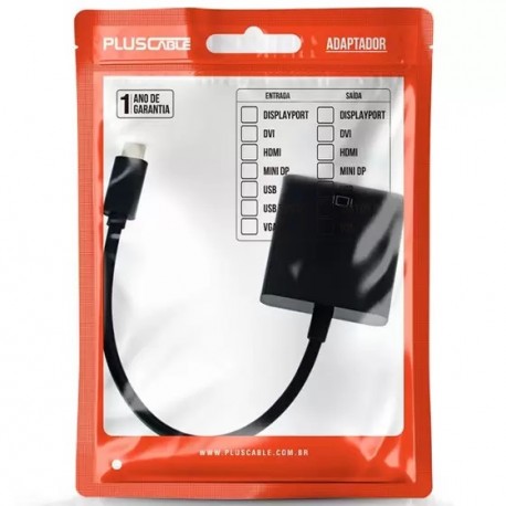 ADAPTADOR USB-C M 3.0 / HDMI F PLUSCABLE ADP-USBCHDMI10BK