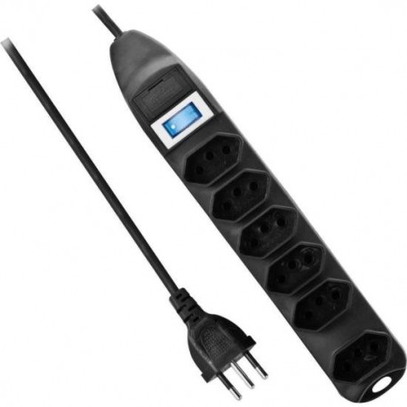 FILTRO DE LINHA FORTREK 6 TOMADAS PST101 MOD 54990