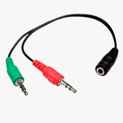 ADAPTADOR AUDIO P2 MACHO / 2X FEMEA HOOPSON MOD P3-002
