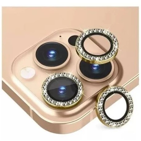 PELÍCULA PROTETORA DE CAMERA COM STRASS P/ IPHONE 13 PRO HUANG