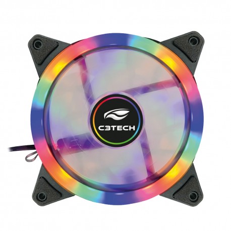 COOLER P/ GABINETE C3TECH 12X12 LED MOD F11-L150RGB