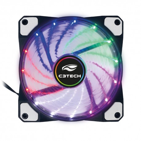 COOLER P/ GABINETE C3TECH 12X12 LED MOD F9-L110M