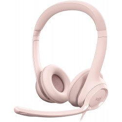 HEADPHONE C/ MICROFONE LOGITECH USB MOD H390 ROSA
