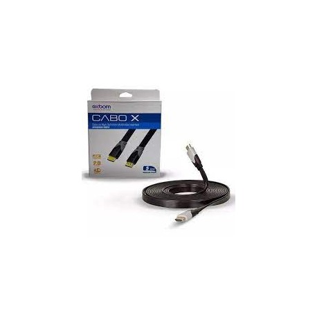 CABO VÍDEO HDMI/HDMI 5M 4K EXBOM MOD CBX-H2B50SM