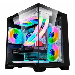 GABINETE GAMER K-MEX SPACE AQUA CG-10KN S/ FONTE
