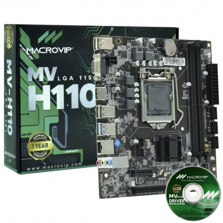 PLACA-MÃE MACROVIP H110 DDR4 1151P S/V/R 