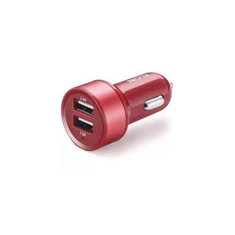 CARREGADOR VEICULAR 2 SAIDAS USB ELGIN MOD 46RCV2USBVDS VERMELHO