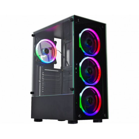 GABINETE GAMER K-MEX ELITE MULTICOLOR CG-10W5 S/ FONTE