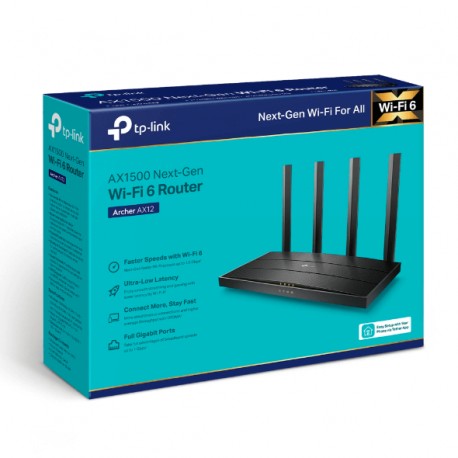 ROTEADOR TP-LINK WIRELESS GIGABIT AX1500 MOD ARCHER AX12