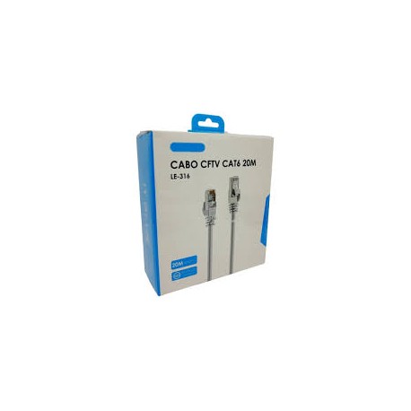 CABO REDE C/ CONECTOR RJ45 20M CAT6 IT-BLUE MOD LE-316