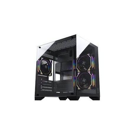 GABINETE GAMER FORTREK CLARITY S/ FONTE PRETO MOD 83456