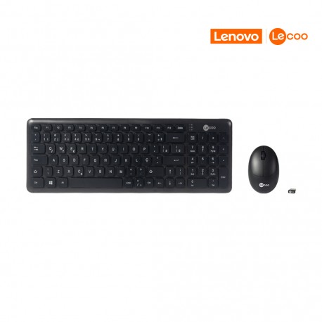 TECLADO+MOUSE LECOO USB S/ FIO MOD KW204