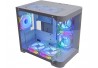 GABINETE GAMER K-MEX AQUÁRIO CURVA CG-W1AG S/ FONTE