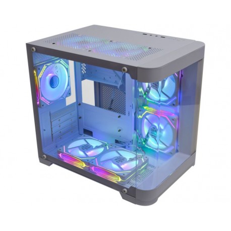 GABINETE GAMER K-MEX AQUÁRIO CURVA CG-W1AG S/ FONTE